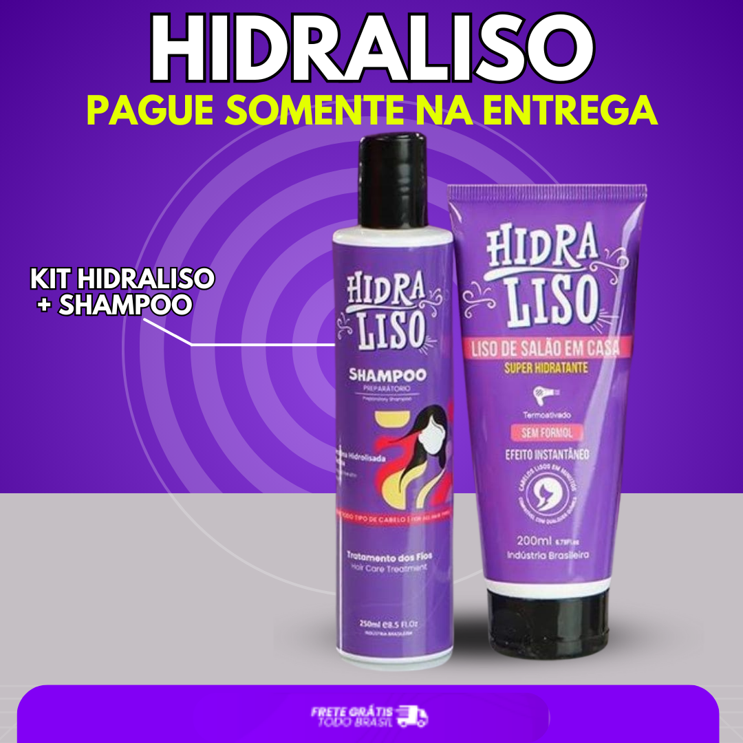 KIT HIDRALISO + SHAMPOO - Progressiva De Chuveiro Sem Formol