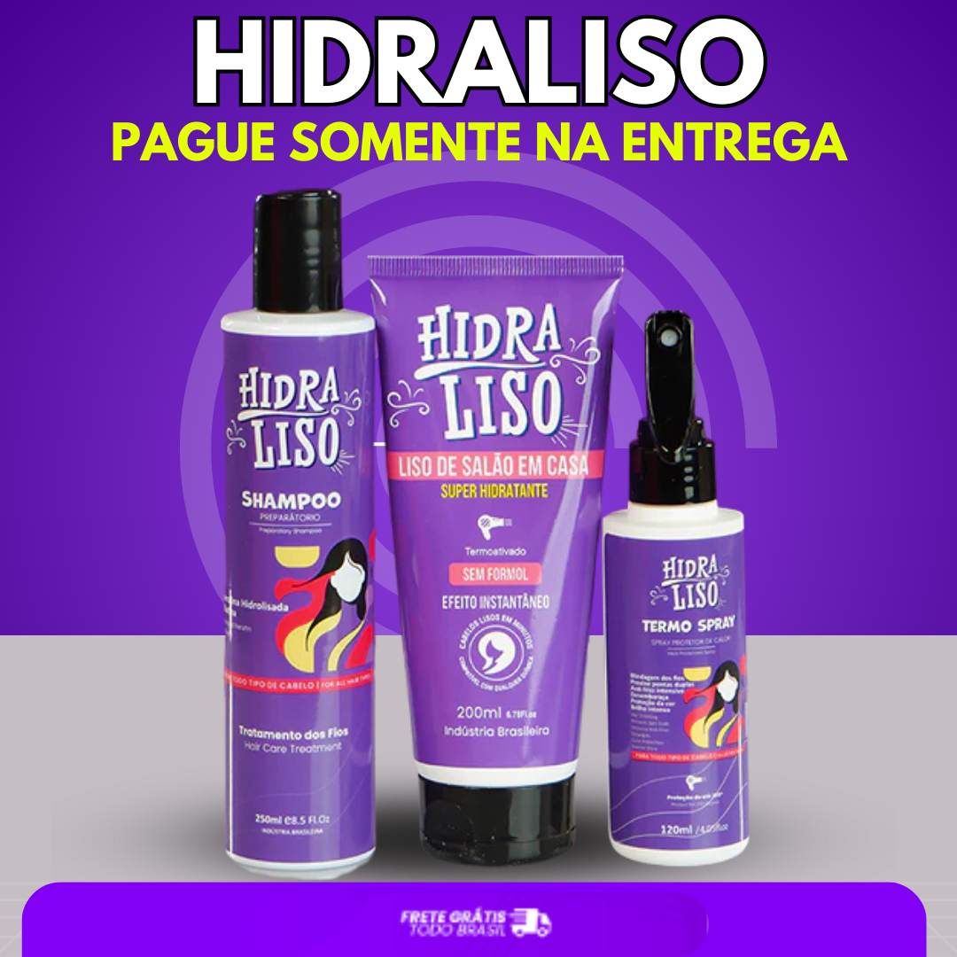 KIT HIDRALISO - Progressiva De Chuveiro Sem Formol - PAGUE NA ENTREGA